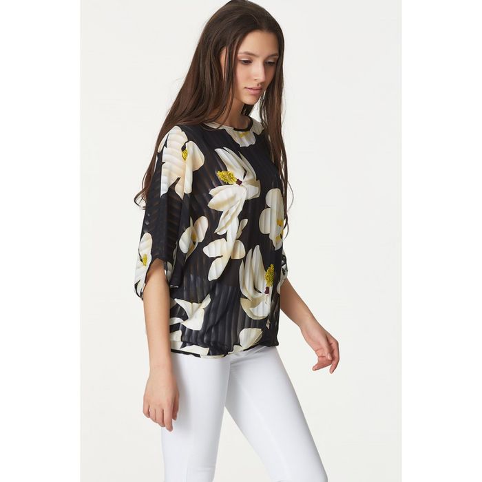Блуза женская, размер 44, цвет чёрный 218-01