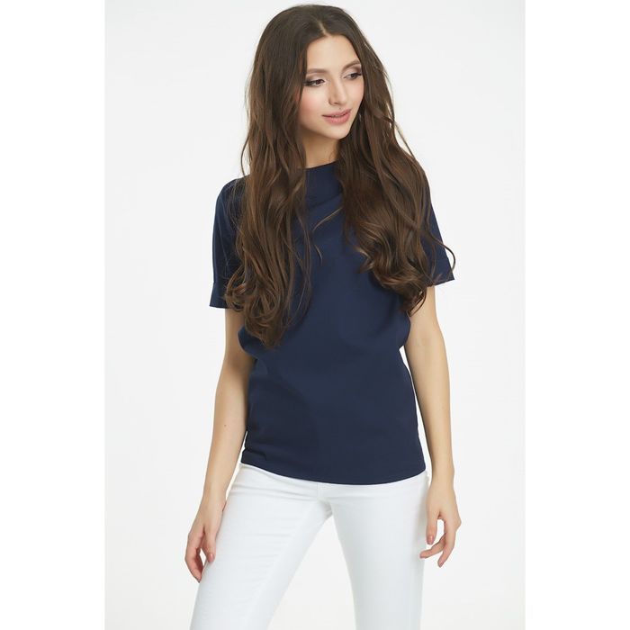 Блуза женская, размер 48, цвет тёмно-синий 250-08