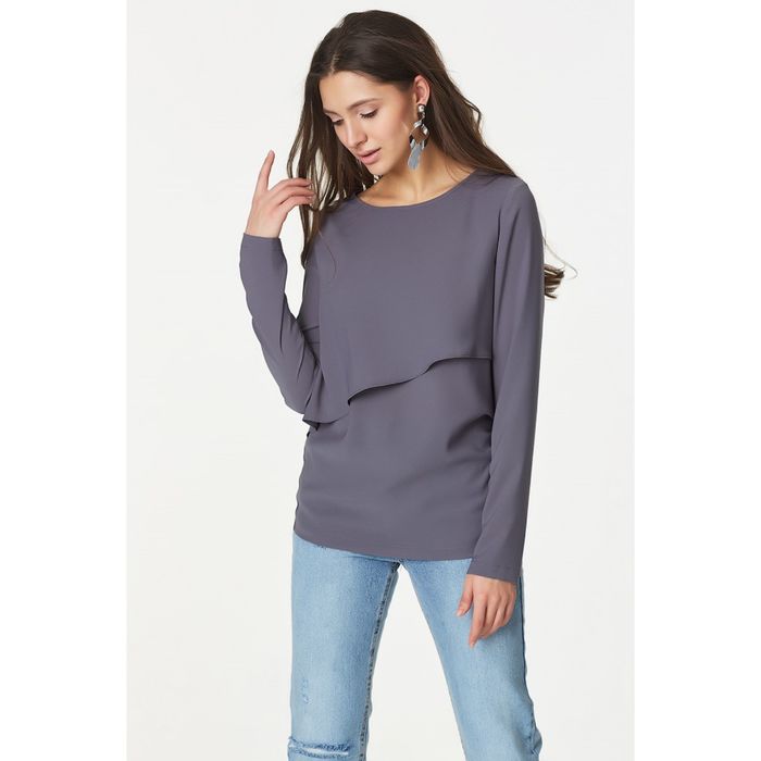 Блуза женская, размер 42, цвет серый 262-11