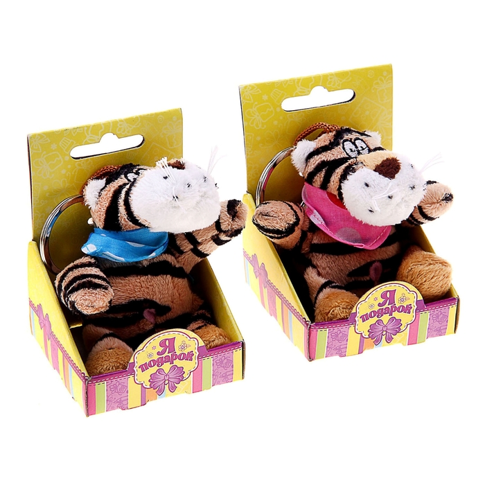 Мягкая игрушка-брелок "Тигрёнок" в коробочке