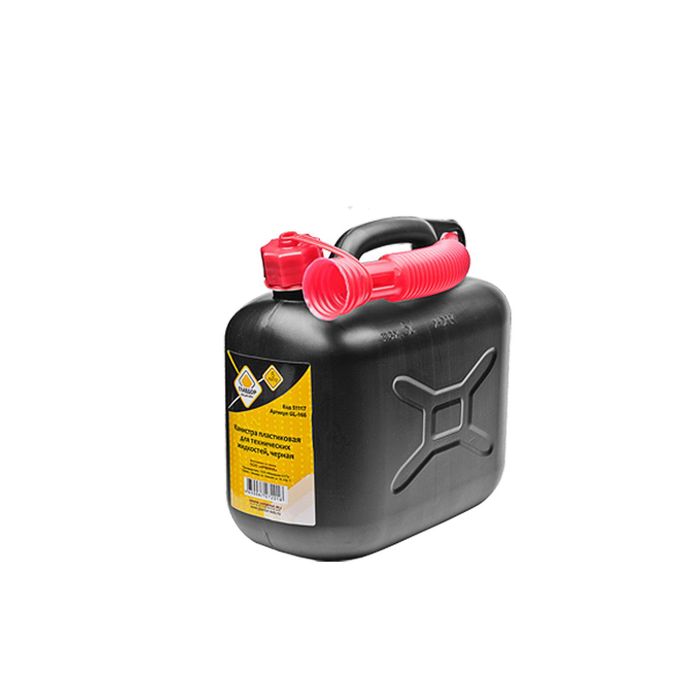 Канистра пластиковая для технических жидкостей, черная 5 л "ГЛАВДОР"