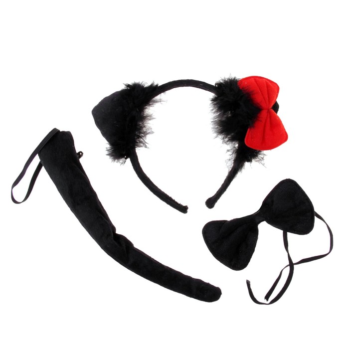 Карнавальный набор три предмета: ободок, бант, хвост