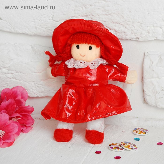 фото Мягкая игрушка «кукла», в платье, с воротничком, цвета микс