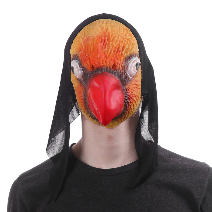 Маска латексная "Попугай какаду"