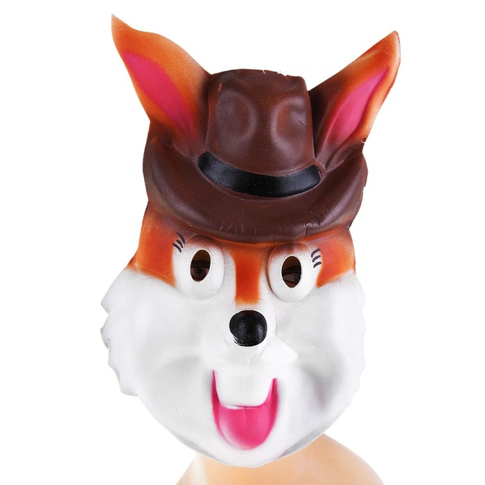 Маска из мягкого пластика "Кролик в шляпке"