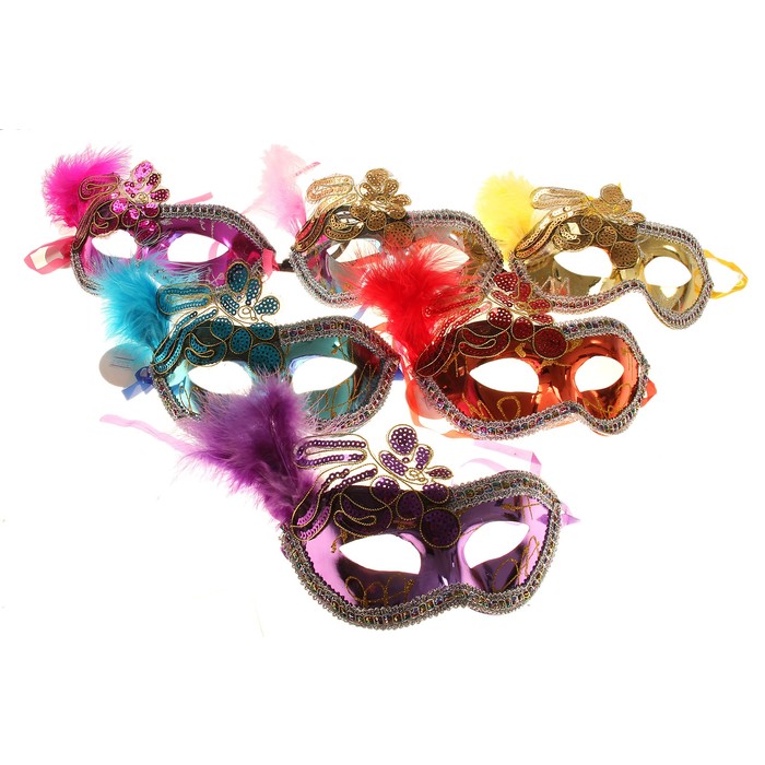 Карнавальная маска "Очаровательная леди", цвета МИКС