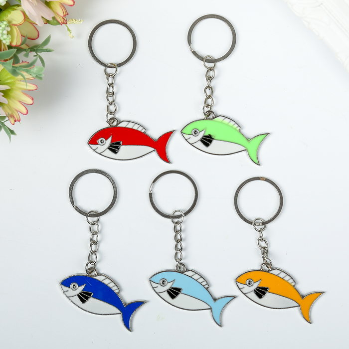 Брелок металл "Рыбка морская" МИКС 6х2,5 см