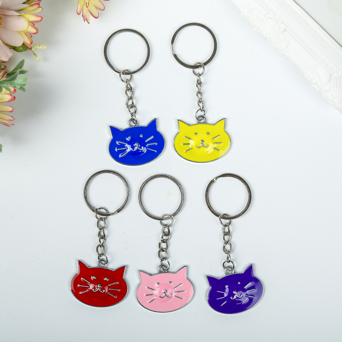 Брелок металл "Котик" МИКС 2,5х3,5 см