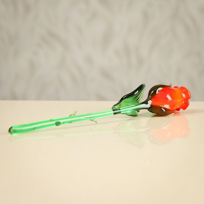 Авторское стекло цветы "Роза садовая", микс