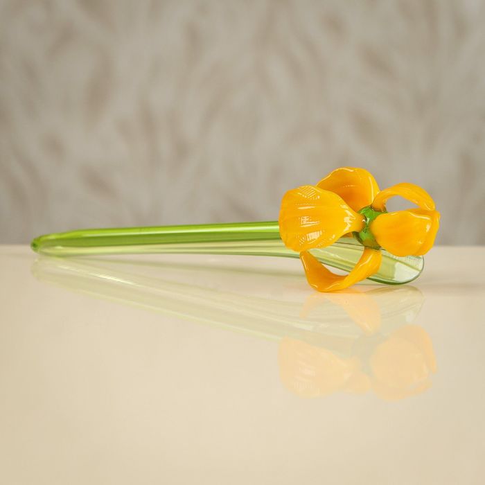 Авторское стекло цветы "Ирис", микс