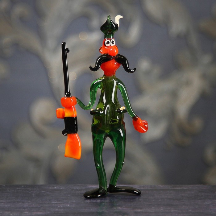 Авторское стекло профессии "Охотник", 9 х 5 х 16 см