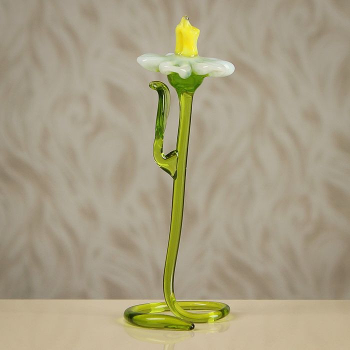 Авторское стекло цветы "Ромашка", 7 х 6 х 12 см