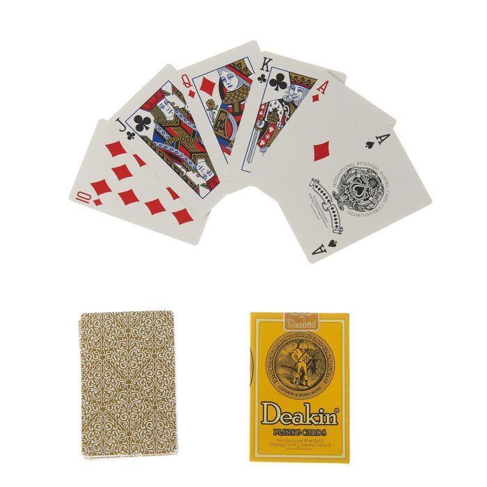Карты бумажные, Dealkin, playing cards, 54шт, ромбы, 57*65мм