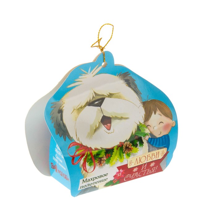 Полотенце махровое Collorista "Любви и счастья" 30 х 30 см, 100% хлопок 450гр/м2