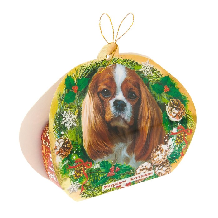 Полотенце махровое Collorista "Символ года" 30 х 30 см, 100% хлопок 450гр/м2