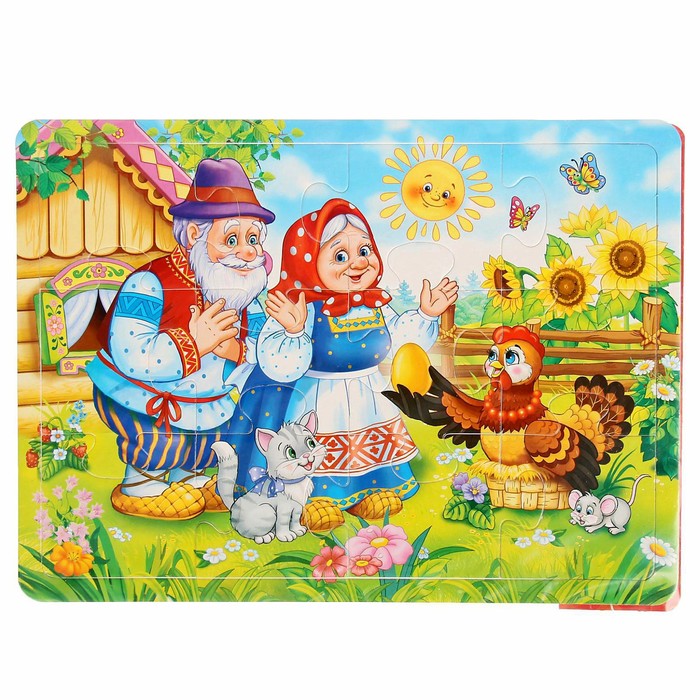Макси-пазл &quot;Курочка Ряба&quot;, 12 деталей