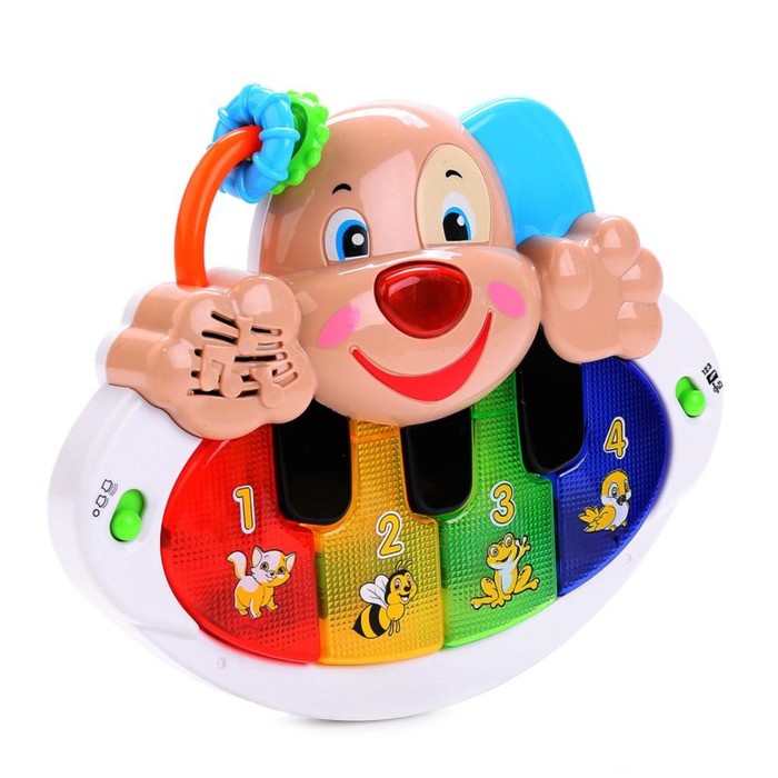 Обучающее "Пианино-щенок", световые и звуковые эффекты, воспроизводит стихи М. Дружининой и песни В. Шаинского