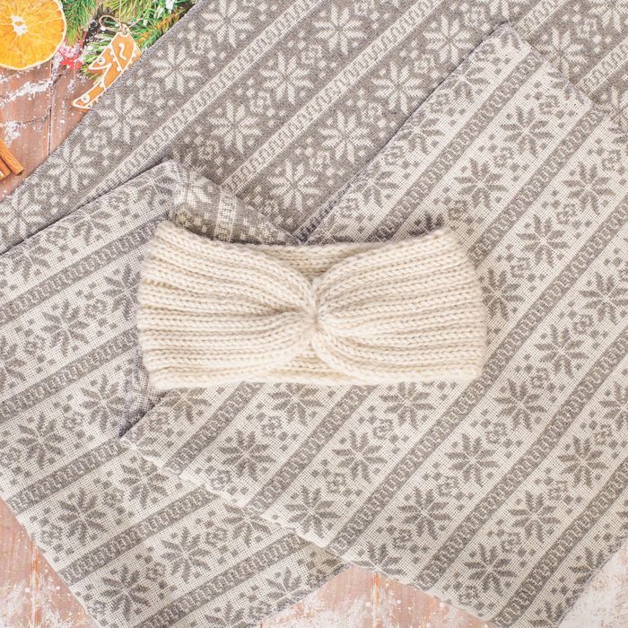 Подарочный набор: теплый шарф и повязка со свитком "Самой любимой в Новый Год!"