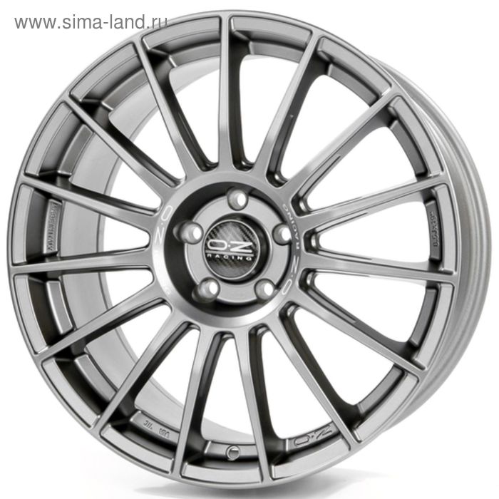 фото Диск литой oz superturismo lm 8,0x18 5x112 et48 d75 matt graphite silver lettering