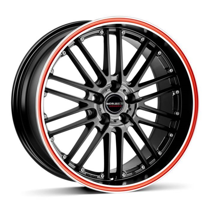 Диск Borbet CW2x5 8,0x18 5x112 ET50 d72,5 Black Red Line (222029)