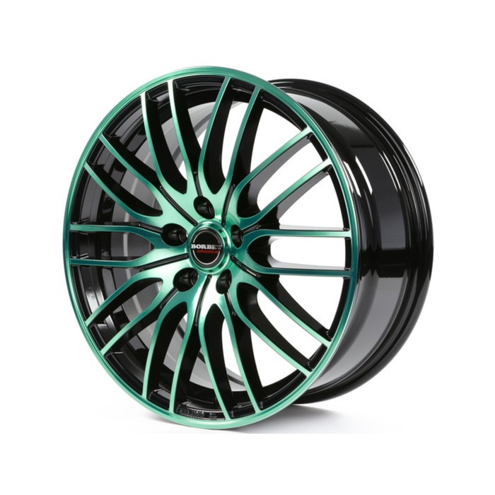 Диск Borbet CW4x5 8,0x17 5x112 ET48 d72,5 Black Green Glossy (222031)