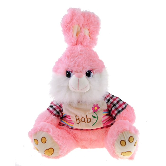 Мягкая игрушка "Заяц" на кофте цветок