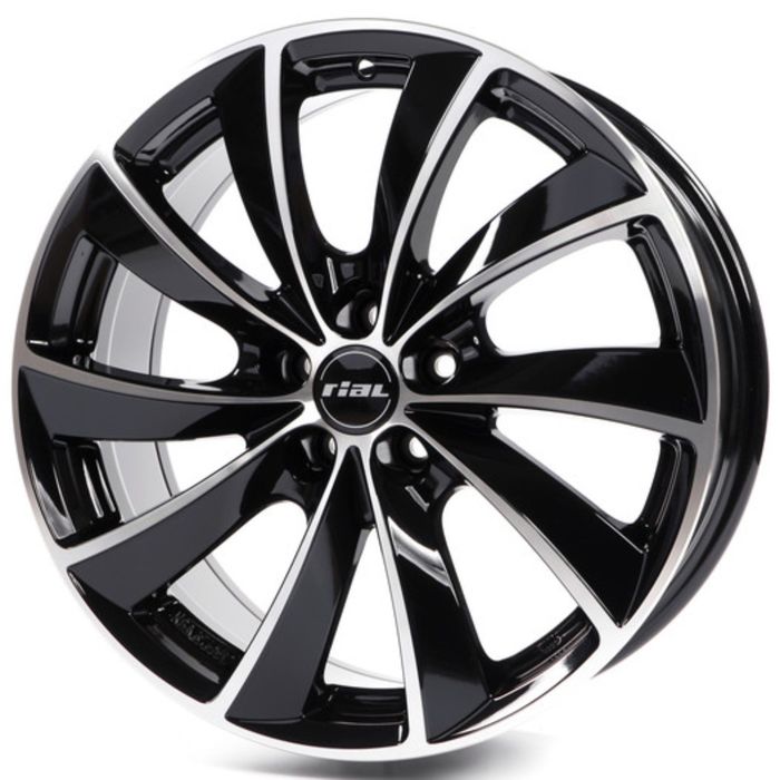 Диск Rial Lugano 8,0x18 5x112 ET35 d66,5 Diamond Black Front Polished (LU80835M33-1)