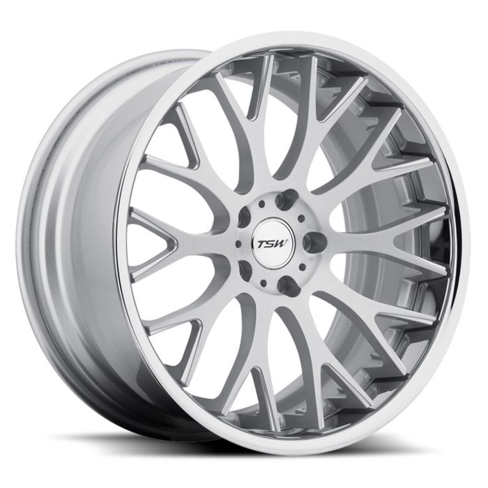 Диск TSW Amaroo 8,5x18 5x120 ET35 d76 Silver Brushed Face Chrome Lip (1885AMA355120S76)