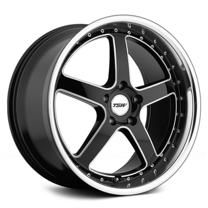 Диск TSW Carthage 8,0x17 5x120 ET20 d76 Gloss Black Mirror Lip (1780CAR205120B76)