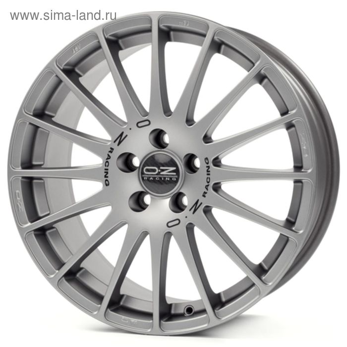 фото Диск литой oz superturismo gt 8,0x18 5x112 et50 d75 grigio corsa black lettering