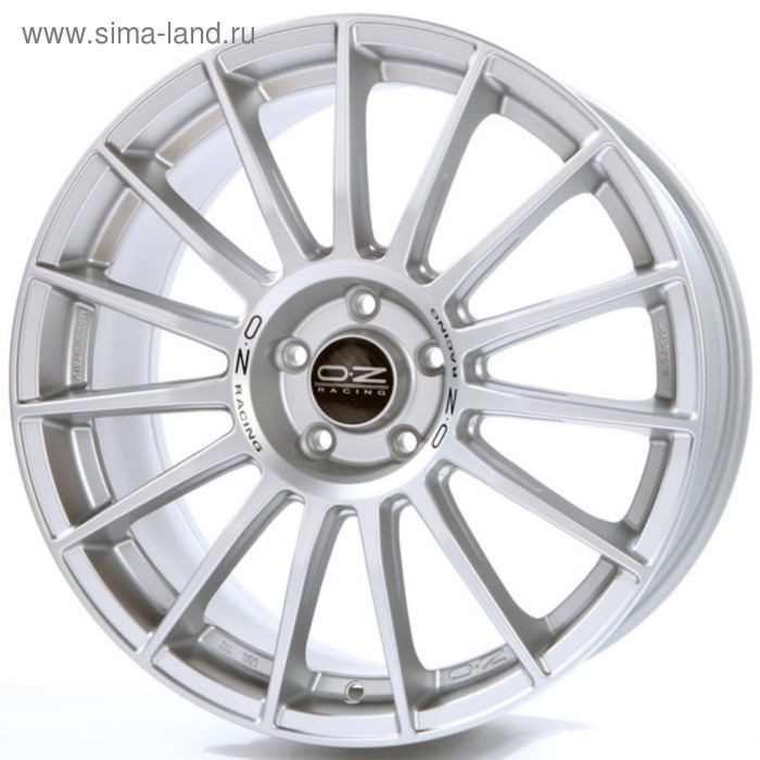 фото Диск литой oz superturismo lm 7,5x17 5x114,3 et45 d75 matt race silver black lettering