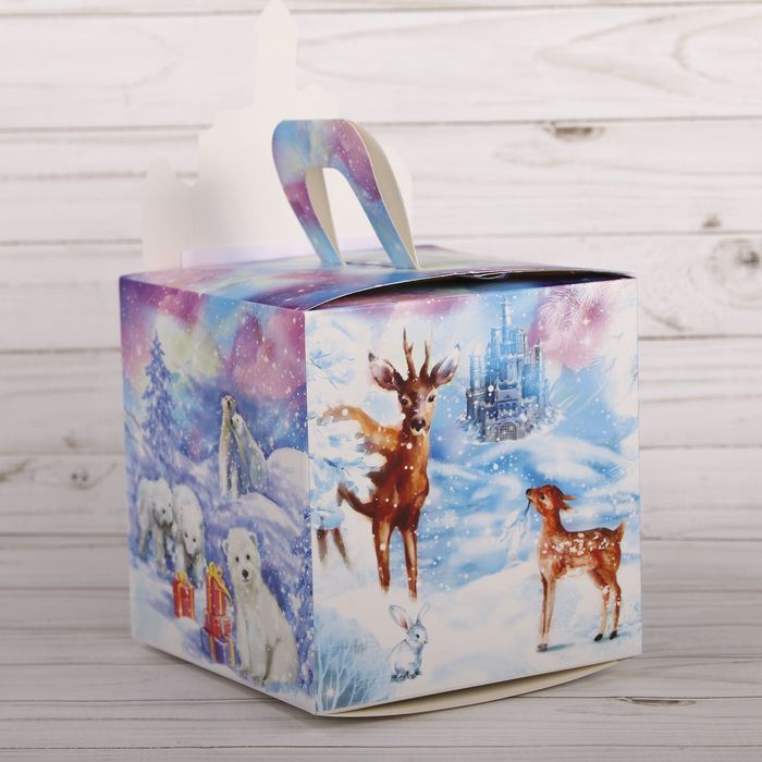 Коробка складная «Замок снежного царства», 15 х 15 х 15 см