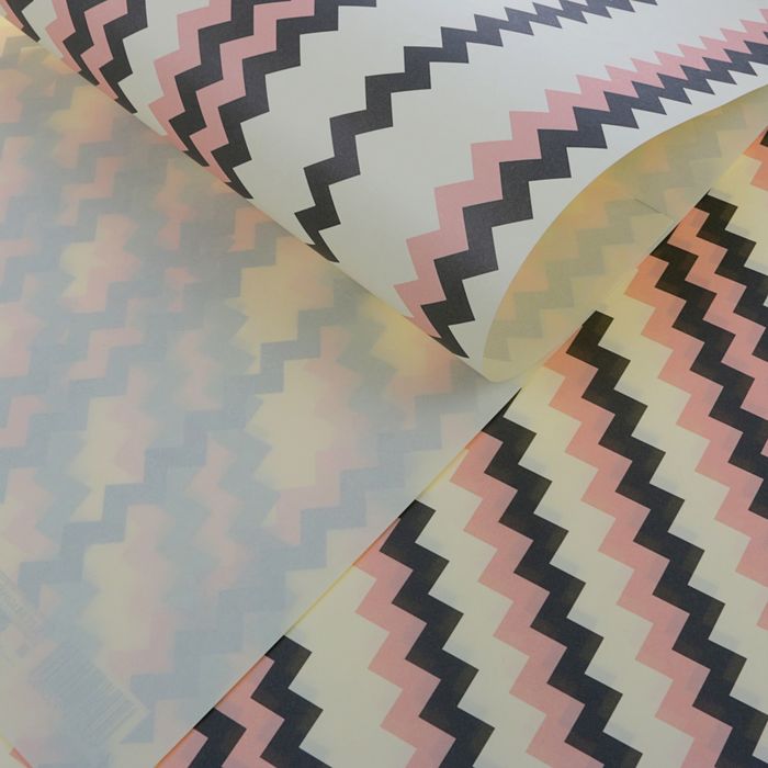 Бумага упаковочная глянцевая "Зигзаги", 50 х 70 см