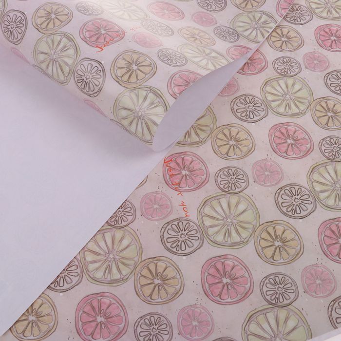 Бумага упаковочная глянцевая "Лимоны", 50 х 70 см