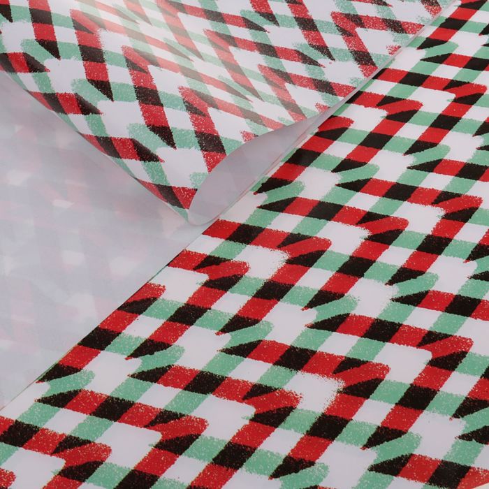 Бумага упаковочная глянцевая "Разноцветные зигзаги", 50 х 70 см