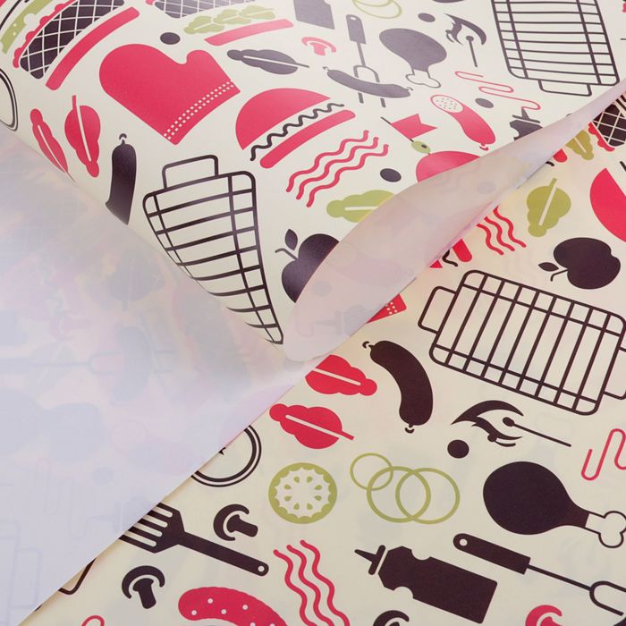 Бумага упаковочная глянцевая "Бургеры", 50 х 70 см