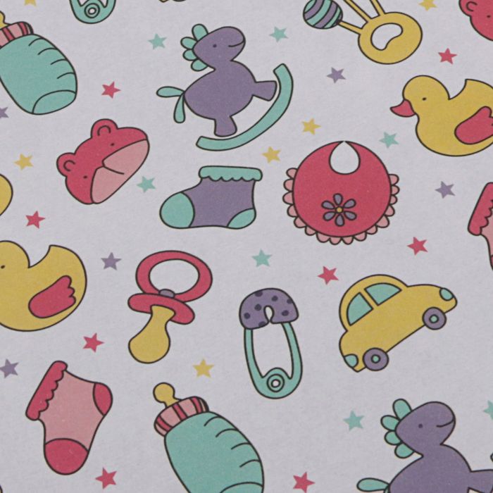 Бумага упаковочная глянцевая "Детские игрушки", 50 х 70 см