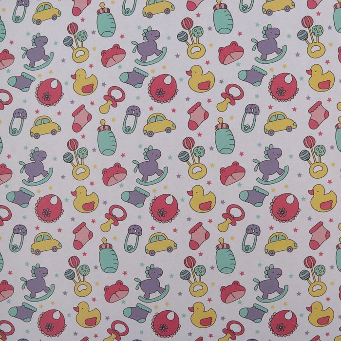 Бумага упаковочная глянцевая "Детские игрушки", 50 х 70 см