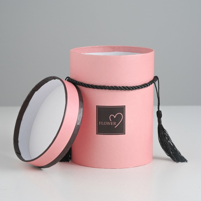 Набор коробок 2в1, розовый, 14,5 х 14,5 х 17,5 - 12 х 12 х 15,5 см