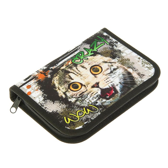 Пенал 1 секция 130*190 ткань ПКТ 04-20 "Безумный кот"