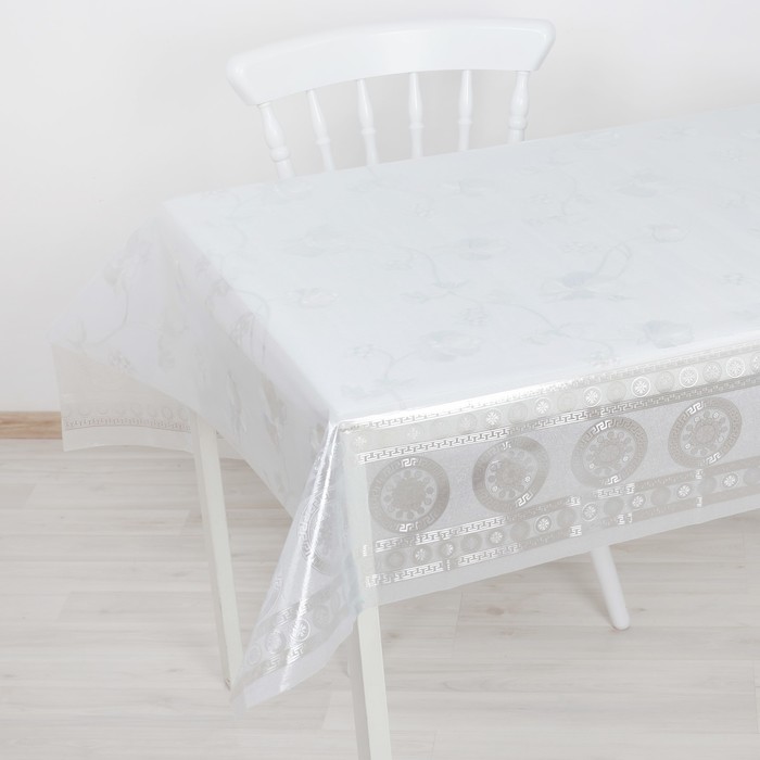 Клеенка ПВХ, ширина 137 см, толщина 0,16 мм "Вьюнок", рулон 20 м