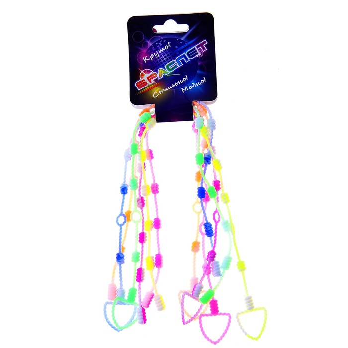 Карнавальный браслет "Креатив", набор 6 шт, цвета МИКС