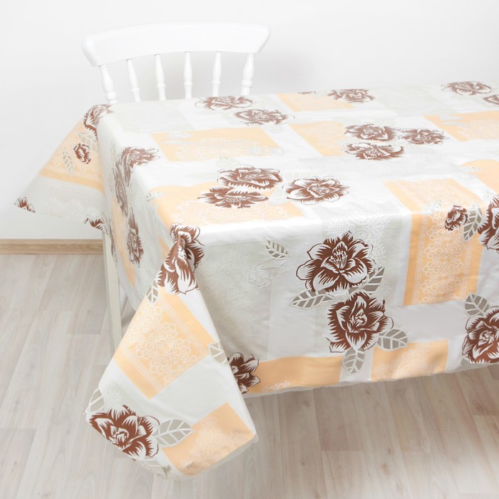 Клеенка ажурная Lace, ширина 137 см "Цветок", рулон 20 м