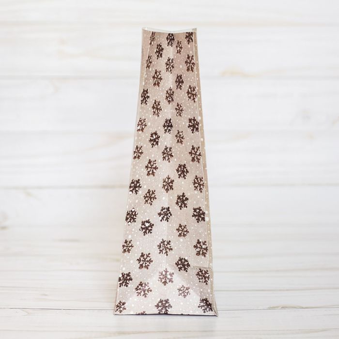 Пакет подарочный без ручек «Счастья, радости, уюта», 10 × 19,5 × 7 см