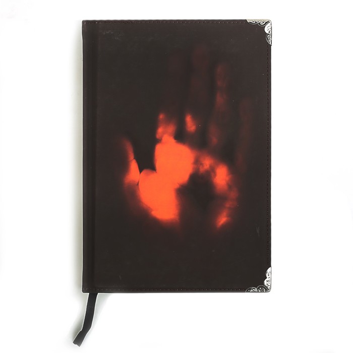 Ежедневник недатированный А5, 140 листов в клетку, карта на форзаце, ляссе, термообложка меняет цвет от температуры