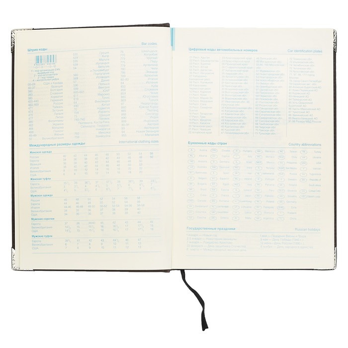 Ежедневник недатированный А5, 140 листов в клетку, карта на форзаце, ляссе, термообложка меняет цвет от температуры