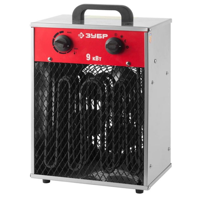 Пушка тепловая "ЗУБР" ЗТПЭ-9.0-Ф, электрическая, 380В, 9 кВт
