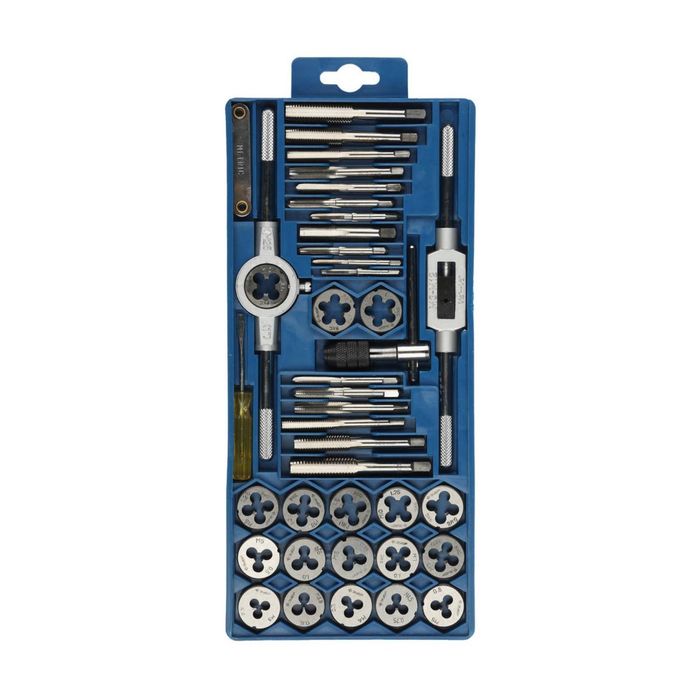 Набор резьбонарезной "ЗУБР" МАСТЕР, метчики однопроходные, плашки М3-М12, 40 предемов