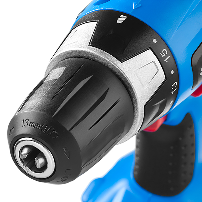 Дрель-шуруповерт "ЗУБР" ЗДА-18-2 КИН20, аккум, 13мм, 400/1150 об/мин, 2х2Ач, 18В, кейс