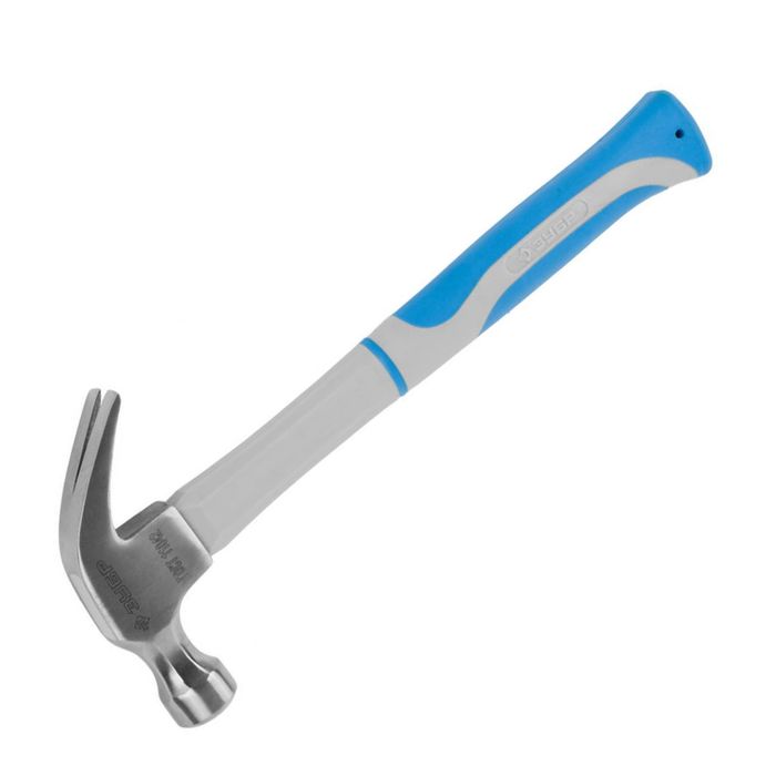 Молоток-гвоздодер "ЗУБР" Профессионал 20265-450, 450 г, с фиберглассовой рукояткой